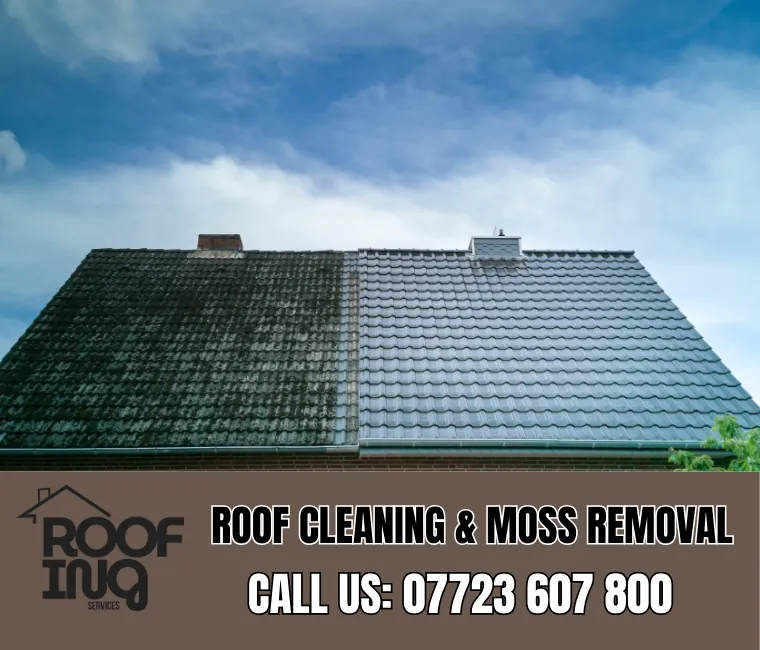 Roof cleaning and moss removal in St Just