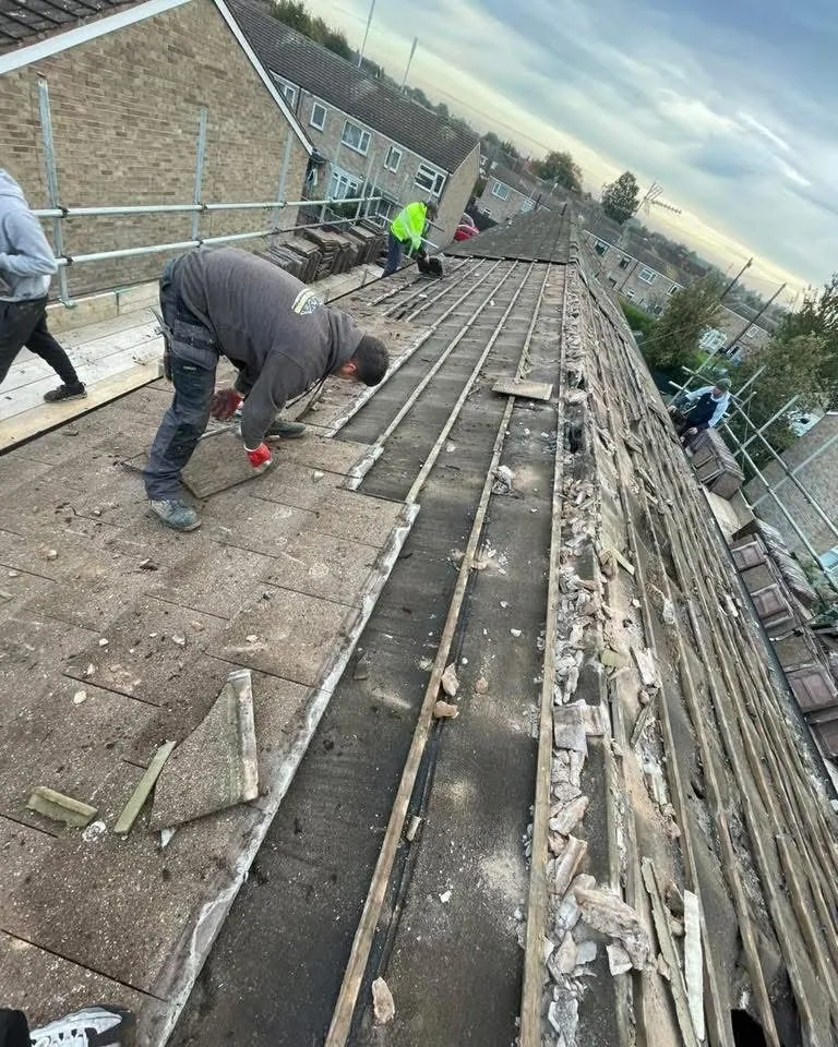 Roof strip and re-felt in progress in St Just